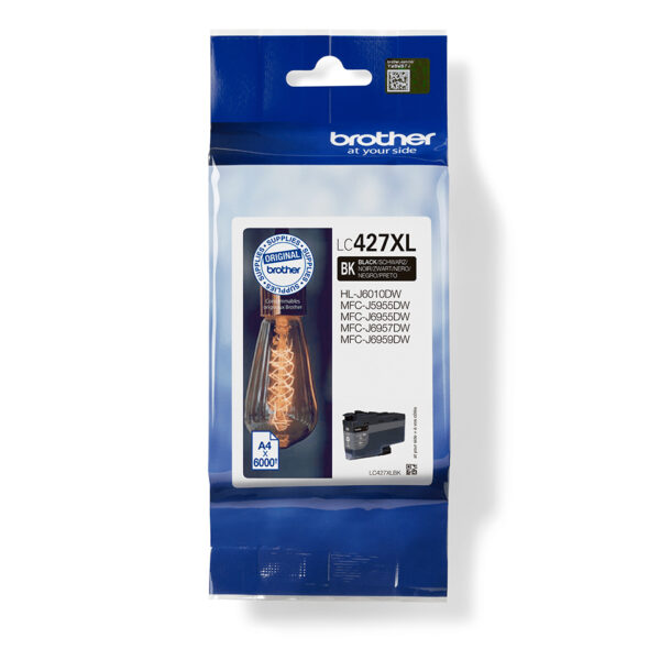 Brother LC-427XLBK inktcartridge 1 stuk(s) Origineel Hoog (XL) rendement Zwart - Afbeelding 3