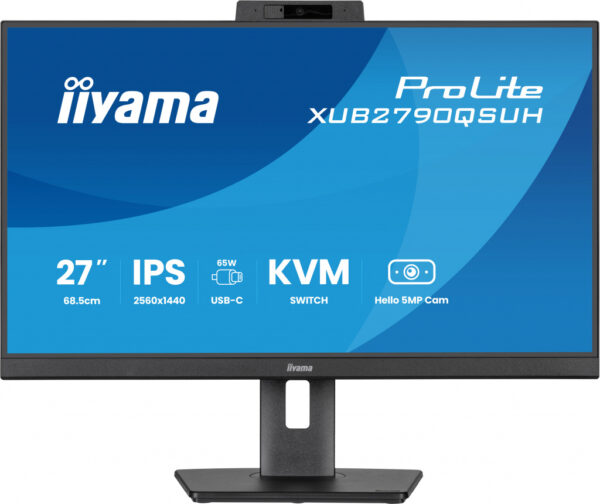 iiyama ProLite XUB2790QSUH-B2 computer monitor 68,6 cm (27") 2560 x 1440 Pixels Wide Quad HD LED Zwart - Afbeelding 2