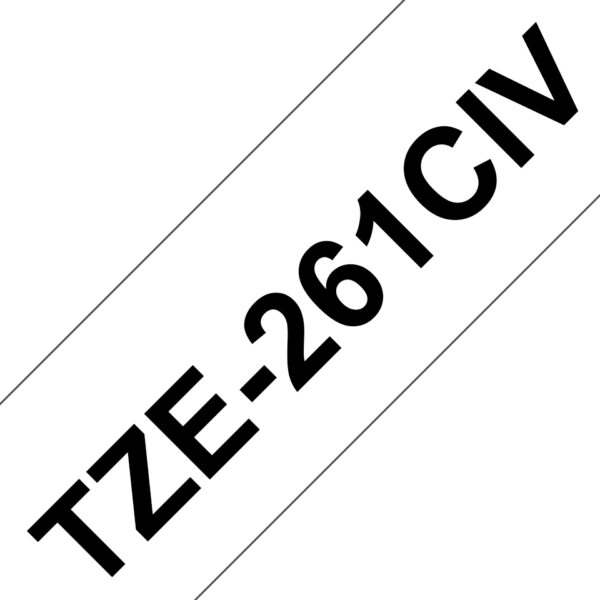 Brother TZE261CIV labelprinter-tape Zwart op wit - Afbeelding 2