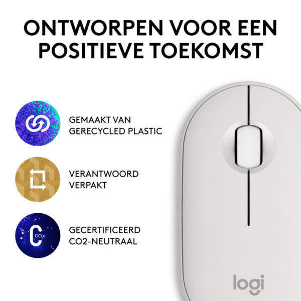 Logitech 910-007013 muis Reizen Ambidextrous RF-draadloos + Bluetooth Optisch 4000 DPI - Afbeelding 10