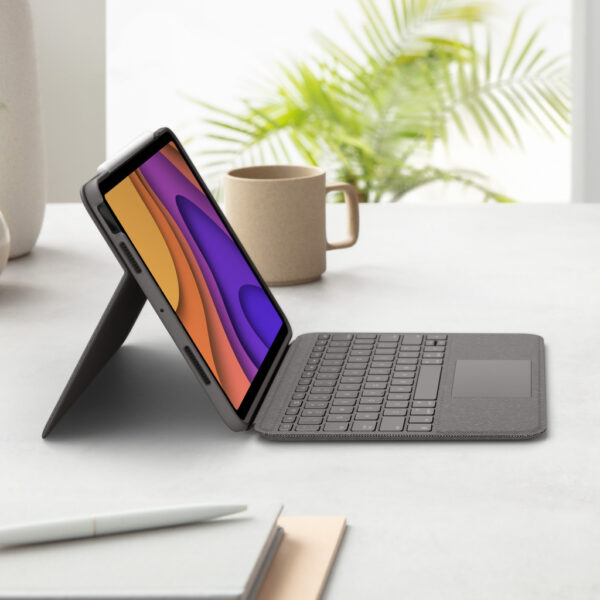 Logitech Folio Touch QWERTZ Zwitsers Smart Connector Grijs - Afbeelding 8