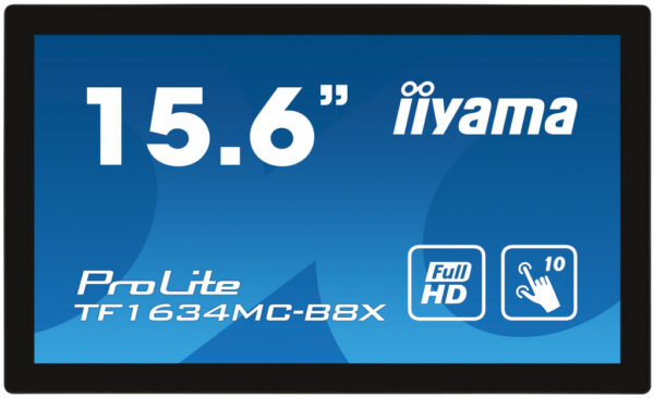 iiyama ProLite TF1634MC-B8X computer monitor 39,6 cm (15.6") 1920 x 1080 Pixels Full HD LED Touchscreen Multi-gebruiker Zwart - Afbeelding 2