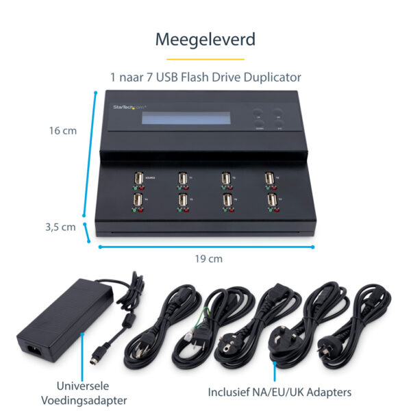StarTech.com Standalone 1 naar 7 USB Thumb Drive Cloner en Wisser, Multiple USB Flash Drive Kloner, System/File/Whole-Drive Copy - Afbeelding 7