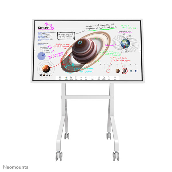 Neomounts FL50-515WH1 Samsung Flip trolley 55-65" - roteerbaar - snelle installatie - Afbeelding 3