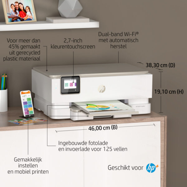 HP ENVY Inspire 7220e Draadloos All-in-One Kleur Printer, Instant Ink; Kopieerapparaat, scanner - Afbeelding 16
