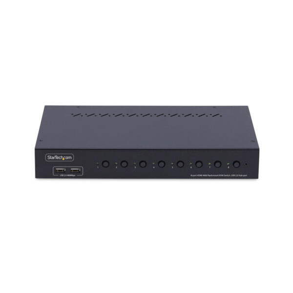StarTech.com 8-Port HDMI KVM Switch met 1U Rackmontage Kit, 4K 60Hz HDMI 2.0, Drukknop & Hotkey Schakelaar, 4-Port USB Hub, OS O - Afbeelding 3