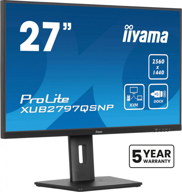 iiyama ProLite XUB2797QSNP-B1 computer monitor 68,6 cm (27") 2560 x 1440 Pixels Wide Quad HD LED Zwart