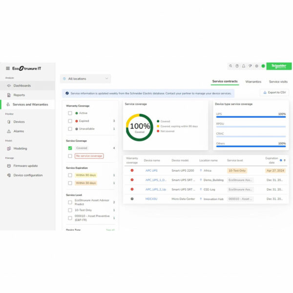APC Abonnement, EcoStruxure IT Expert, 1 jaar, digitaal, monitoring en beheer op afstand van datacenters. - Afbeelding 8