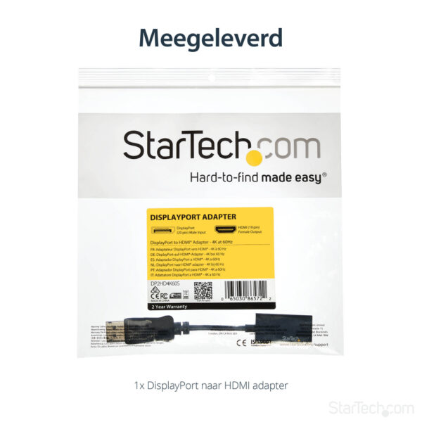 StarTech.com DisplayPort naar HDMI adapter UHD 4K 60Hz - Afbeelding 12