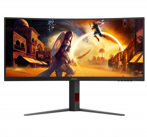 AOC G4 CU34G4 computer monitor 86,4 cm (34") 3440 x 1440 Pixels Wide Quad HD LED Zwart, Rood - Afbeelding 2