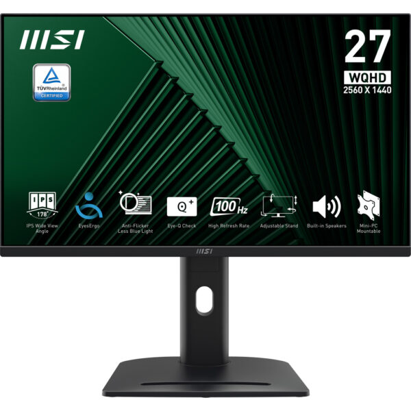 MSI Pro MP275QPG computer monitor 68,6 cm (27") 2560 x 1440 Pixels Wide Quad HD LCD Zwart - Afbeelding 2