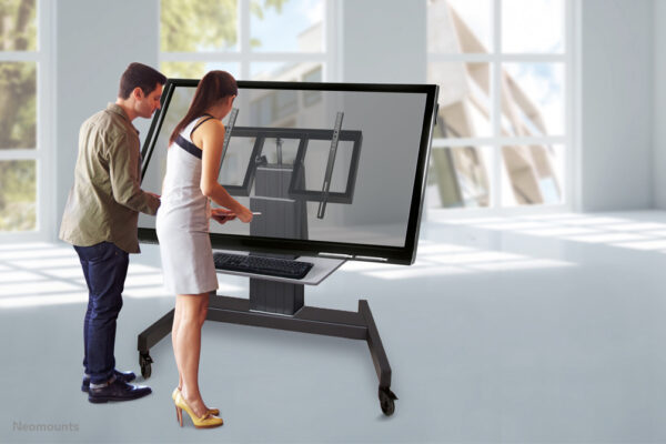 Neomounts PLASMA-M2500TBLACK TV trolley 42-100" - gemotoriseerd - tafel kantelfunctie - Afbeelding 7