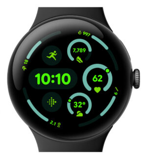 Google Pixel Watch 3 AMOLED 45 mm Digitaal Touchscreen Zwart Wifi GPS