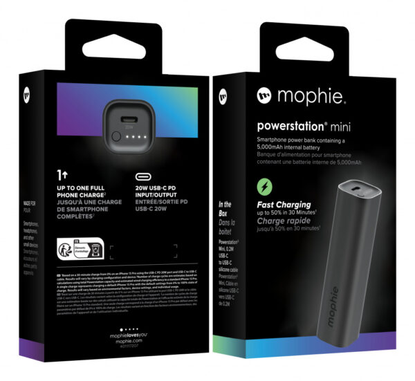 mophie Powerstation Mini 5000 mAh Zwart - Afbeelding 5