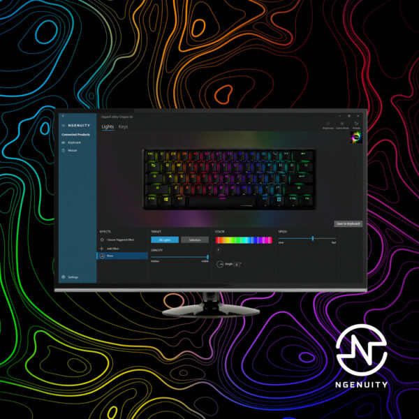 HyperX 60 Alloy Origins AQUA gaming toetsenbord - Afbeelding 9
