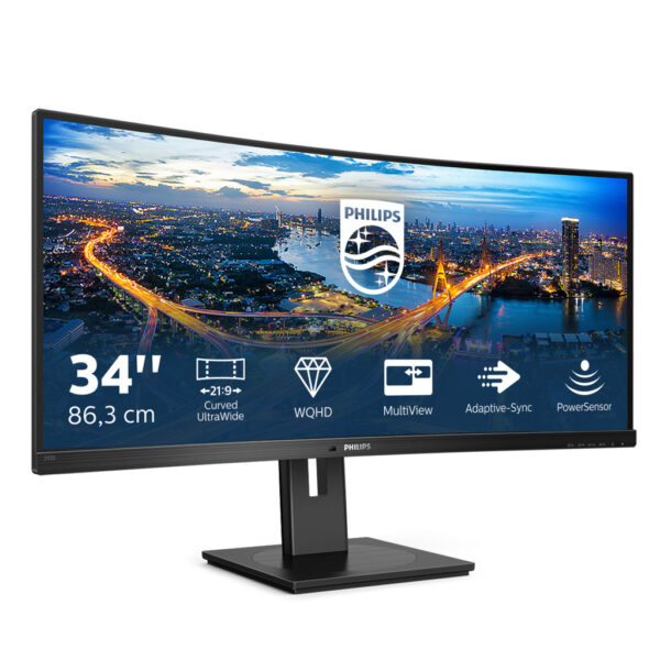 Philips B Line 345B1C/00 computer monitor 86,4 cm (34") 3440 x 1440 Pixels Quad HD LCD Zwart - Afbeelding 7