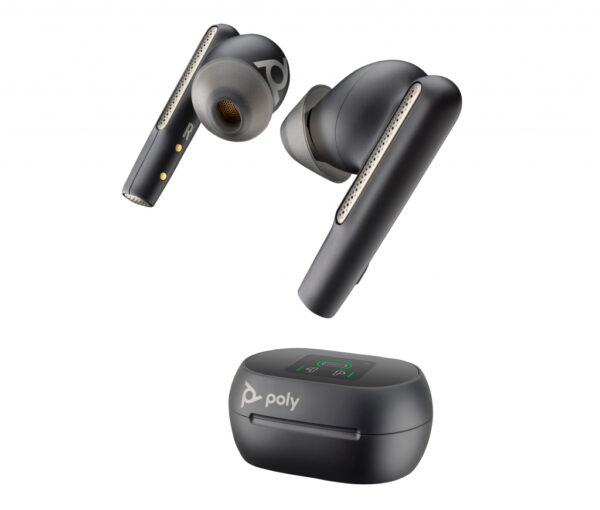 Poly Voyager Free 60+ UC M Carbon Black Earbuds + BT700 USB-C-adapter + oplaadcase met touchscreen