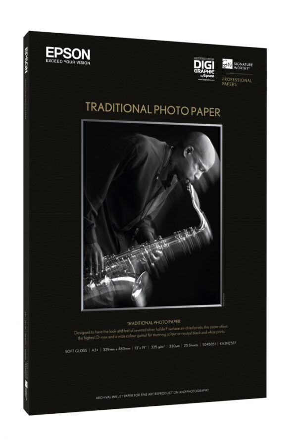 Epson Traditional Photo Paper, DIN A4, 330g/m², 25 Vel - Afbeelding 3