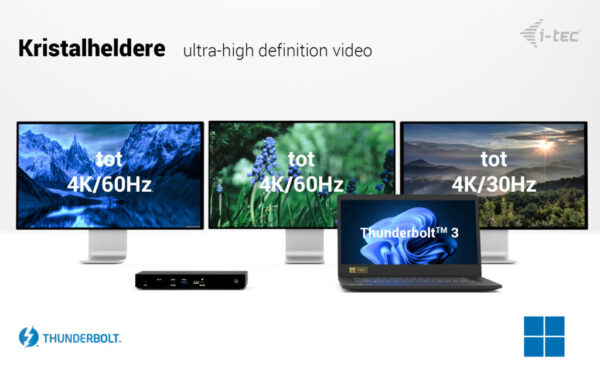i-tec Thunderbolt4 Triple Display Docking Station + Power Delivery 96W - Afbeelding 8