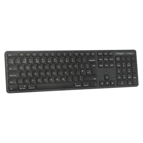 Targus EcoSmart AKB873NO toetsenbord Universeel RF-draadloos + Bluetooth QWERTY Scandinavisch Zwart - Afbeelding 4