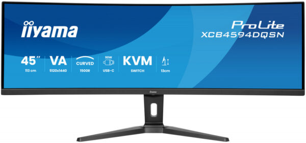 iiyama G-MASTER 45"LCD Curved Bus. UWQHD computer monitor 114,3 cm (45") 5120 x 1440 Pixels Dual QHD LED Zwart - Afbeelding 2