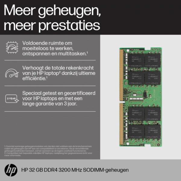 HP 32 GB DDR4 3200 SODIMM-geheugen - Afbeelding 2