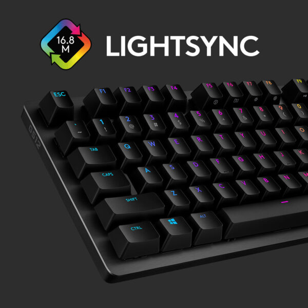 Logitech G G512 toetsenbord Gamen USB QWERTZ Zwitsers Koolstof - Afbeelding 3