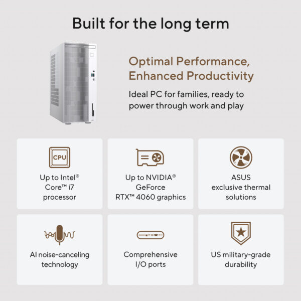 ASUS V500 Mini Tower V500MV-13620H038W Intel® Core™ i7 i7-13620H 16 GB DDR5-SDRAM 512 GB SSD Windows 11 Home PC Zwar - Afbeelding 15