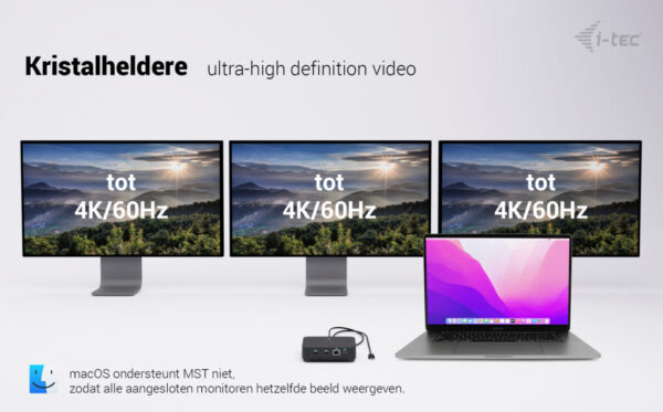 i-tec USB-C DP Dual HDMI Docking Station with Power Delivery 100 W + Universal Charger 100W - Afbeelding 8