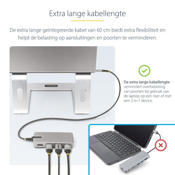 StarTech.com USB-C Triple Monitor Multiport Adapter, Dual 4K 60Hz + 4K 30Hz HDMI & DisplayPort, 3-Port USB Hub, 10Gbps, 100W PD - Afbeelding 13