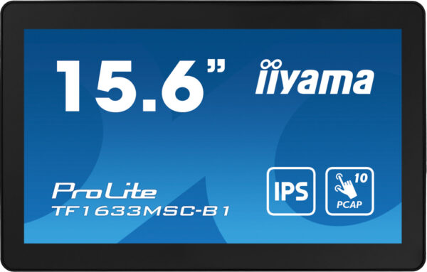 iiyama ProLite TF1633MSC-B1 computer monitor 39,6 cm (15.6") 1920 x 1080 Pixels Full HD Touchscreen Zwart - Afbeelding 2