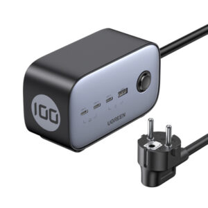 Ugreen Diginest Cube 7-in-1 3 AC-uitgang(en) Type C 1,8 m 4 3680 W Zwart