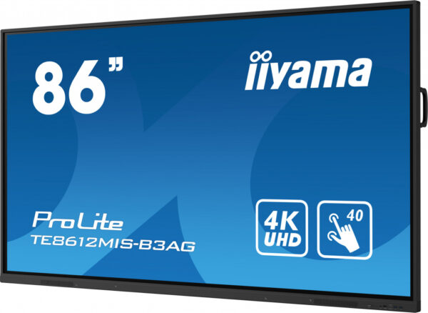 iiyama TE8612MIS-B3AG beeldkrant Kiosk-ontwerp 2,18 m (86") LCD Wifi 400 cd/m² 4K Ultra HD Zwart Touchscreen Type processor Andr - Afbeelding 3