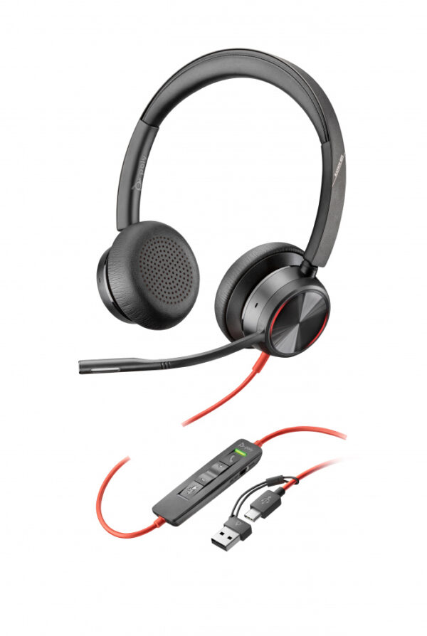 Poly Blackwire 8225 Stereo USB-C Headset + USB-C/A adapter - Afbeelding 5