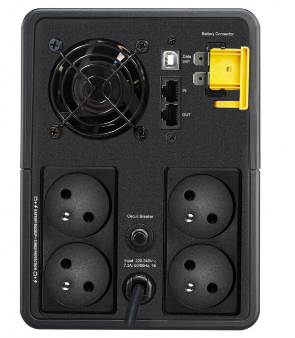 APC Back- 1600VA 230V AVR French Sock UPS Line-interactive 1,6 kVA 900 W 4 AC-uitgang(en) - Afbeelding 6