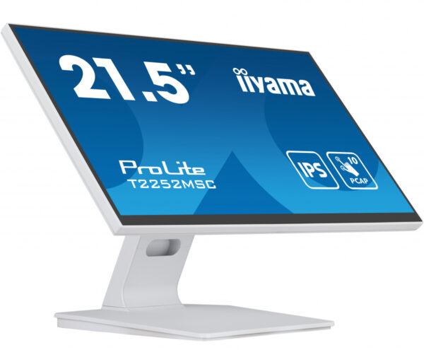 iiyama ProLite T2252MSC-W2 computer monitor 54,6 cm (21.5") 1920 x 1080 Pixels Full HD LCD Touchscreen Tafel Wit