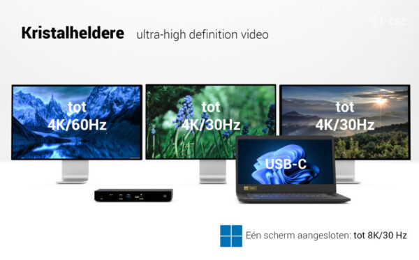 i-tec Thunderbolt4 Triple Display Docking Station + Power Delivery 96W - Afbeelding 9