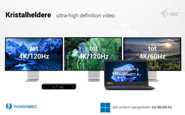 i-tec Thunderbolt4 Triple Display Docking Station + Power Delivery 96W - Afbeelding 7