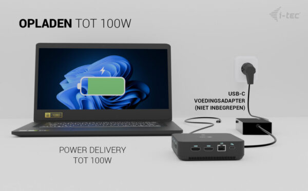 i-tec USB-C DP Dual HDMI Dock Power Delivery - Afbeelding 9
