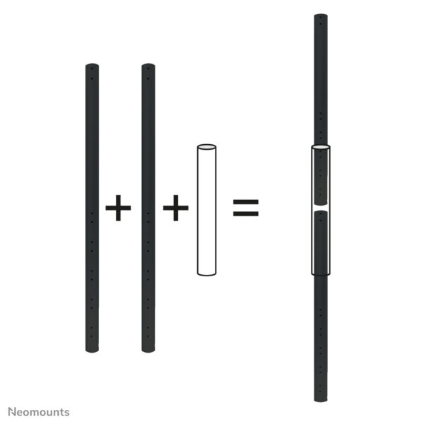 Neomounts FPMA-CPCONNECTBLACK Verlengbuis koppelstuk - Afbeelding 2