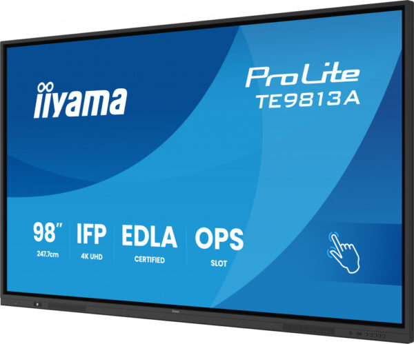 iiyama TE9813A-B1AG beeldkrant Interactief flatscreen 2,48 m (97.5") Wifi 450 cd/m² 4K Ultra HD Zwart Touchscreen Type processor - Afbeelding 13