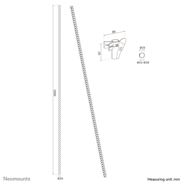 Neomounts ADS06-142WH Kabelspiraal - voor 1-5 kabels - universeel - Afbeelding 8