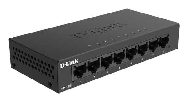 D-Link DGS-108GL Unmanaged Gigabit Ethernet (10/100/1000) Zwart - Afbeelding 2