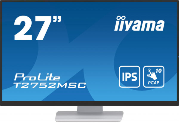 iiyama ProLite T2752MSC-W1 computer monitor 68,6 cm (27") 1920 x 1080 Pixels Full HD LED Touchscreen Wit - Afbeelding 2