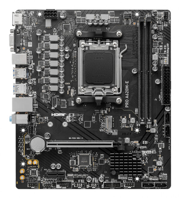 MSI PRO A620M-E moederbord AMD A620 Socket AM5 micro ATX - Afbeelding 2
