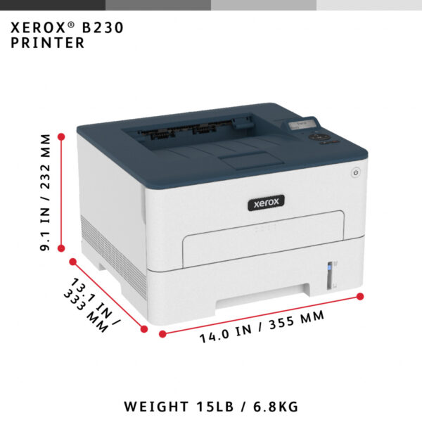 Xerox B230 A4 34 ppm draadloze dubbelzijdige printer PS3 PCL5e/6 2 laden totaal 251 vel - Afbeelding 11