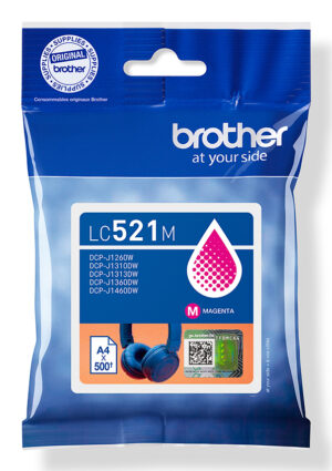 Brother LC521M inktcartridge 1 stuk(s) Origineel Magenta