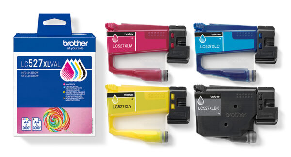Brother LC527XLVAL inktcartridge 4 stuk(s) Origineel Hoog (XL) rendement Zwart, Cyaan, Magenta, Geel - Afbeelding 5