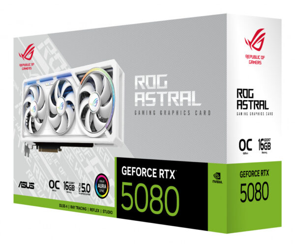 ASUS ROG Astral - -RTX5080-O16G-WHITE NVIDIA GeForce RTX 5080 16 GB GDDR7 - Afbeelding 8