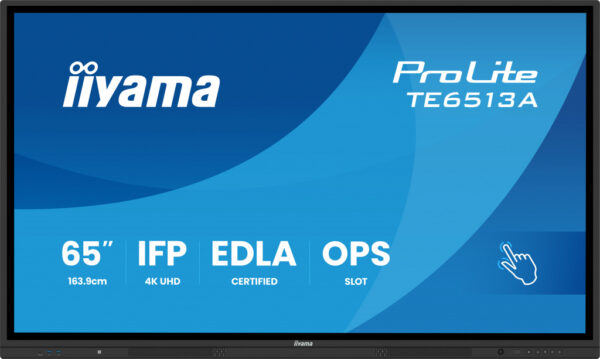 iiyama TE6513A-B1AG beeldkrant Interactief flatscreen 163,8 cm (64.5") Wifi 450 cd/m² 4K Ultra HD Zwart Touchscreen Type process - Afbeelding 11